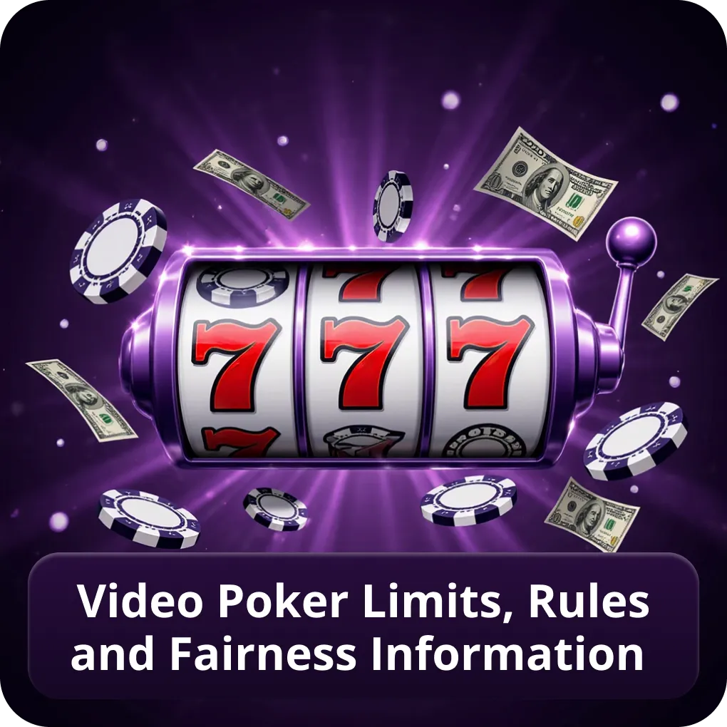 Video poker limits, rules and fairness information