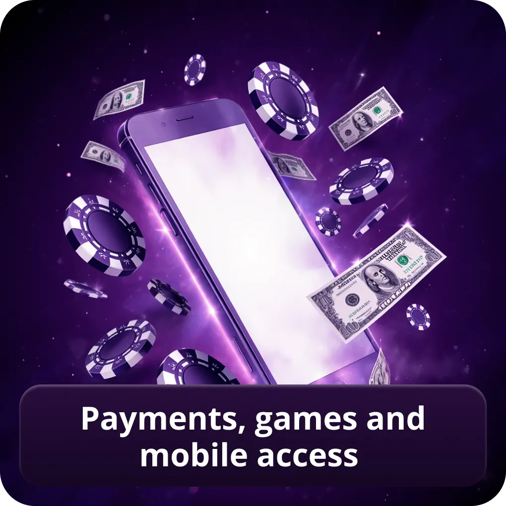 Payments, Games and Mobile Access key features compared Payments, Games and Mobile Access