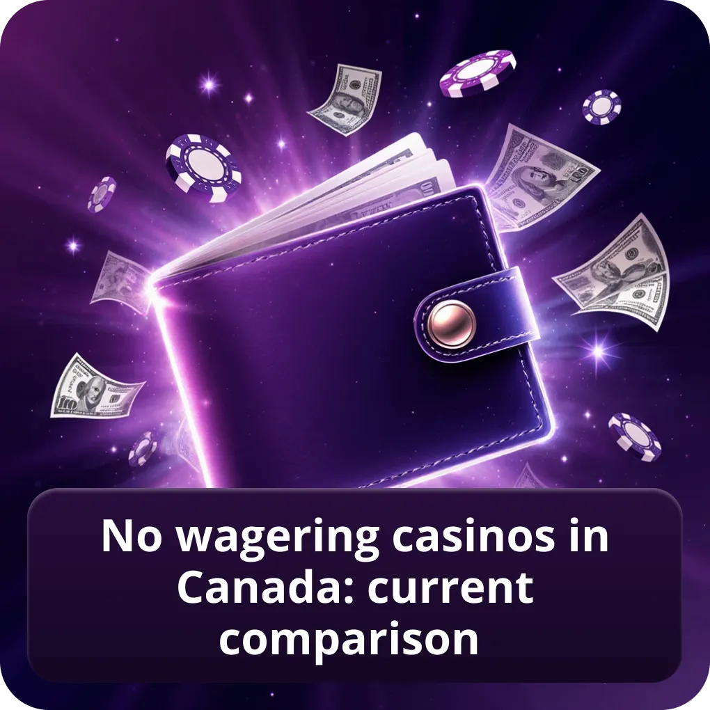 No wagering casinos in Canada current comparison and top offers No wagering casinos in Canada: current comparison
