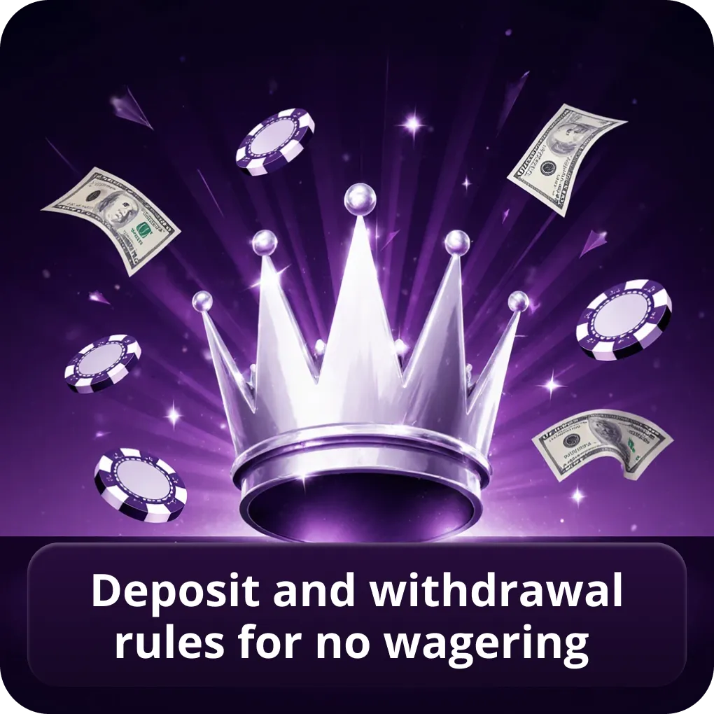 No wagering casinos in Canada deposit and withdrawal rules explained Deposit and withdrawal rules for no wagering