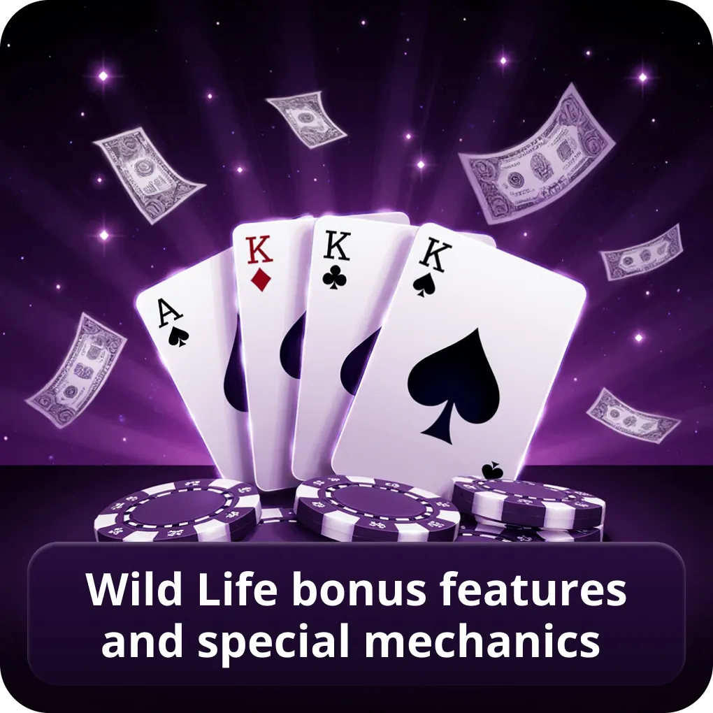 Wild Life bonus features and special mechanics overview Wild Life bonus features and special mechanics