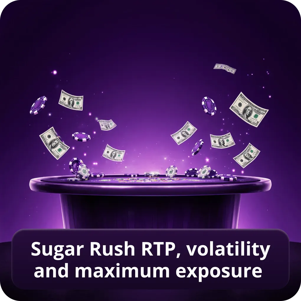 Sugar Rush RTP, volatility and maximum exposure
