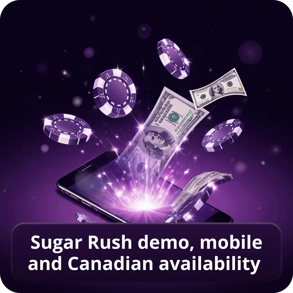 Sugar Rush demo, mobile and Canadian availability