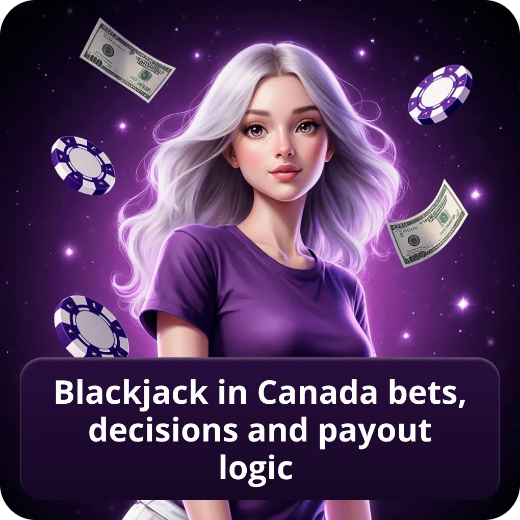 Blackjack in Canada Bets, Decisions and Payout Logic