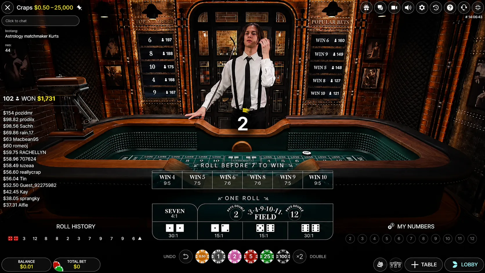 Craps in Canada rules and table setup — how to play craps
