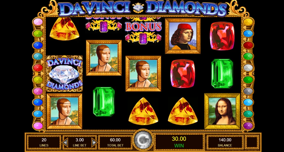 Da Vinci Diamonds slot Canada provider, release and version details Da Vinci Diamonds provider, release and version